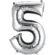 34in Silver Number Balloon (5)